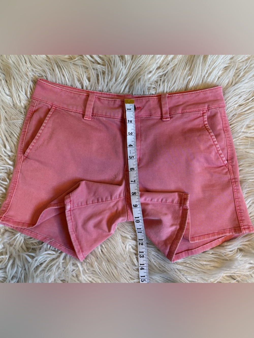 American Eagle Midi Super Stretch Pink Shorts Size 8 EUC - Picture 2 of 7